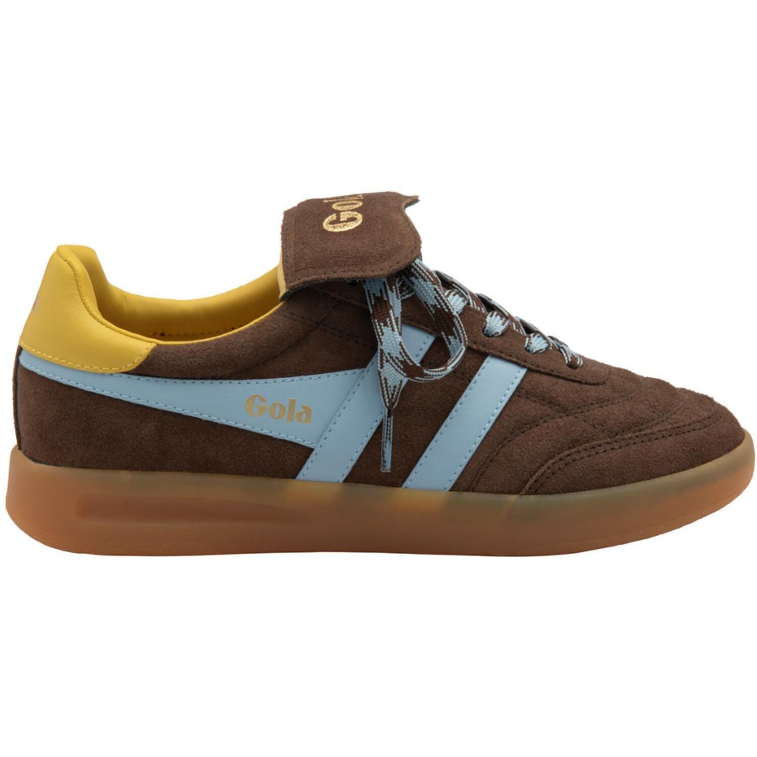 New Gola Women's Stadia '86 Sneakers In Dark Brown/Air/Pollen/Gum